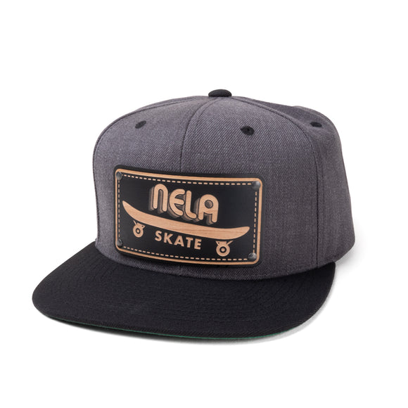 Nela charcoal skateboard hat