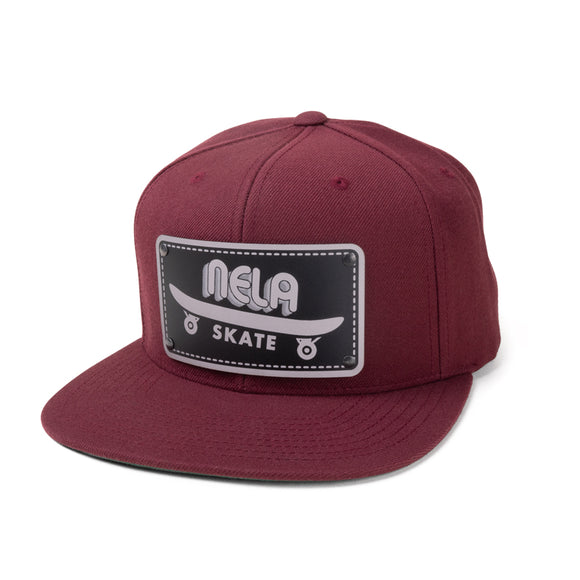 Nela maroon skateboard hat